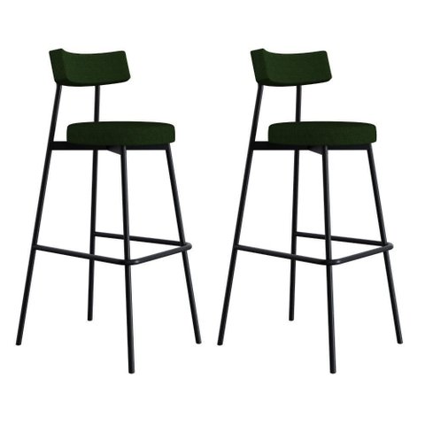 Banqueta Alta Stout Ae: 100 / Aa: 75cm C/02 Un. Bqst7510.2 Verde Musgo City Verde Musgo City