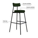 Ver imagem 3 de Banqueta Alta Stout Ae: 100 / Aa: 75cm C/02 Un. Bqst7510.2 Verde Musgo City Verde Musgo City