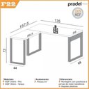 Ver imagem 5 de Conjunto 3 Peças com Escrivaninha em L, Gaveteiro e Armário Multiuso Baixo Freijó Preto Fosco Marrom 100% MDF