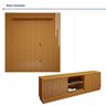 Rack com Painel para TV até 75 Polegadas Ripado 100% MDF com Led 180cm Paris Arezzo - 10