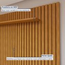 Ver imagem 5 de Rack com Painel Ripado para TV até 75 Polegadas 100% MDF com LED 220CMX303,5cm sem Paris Arezzo Marrom