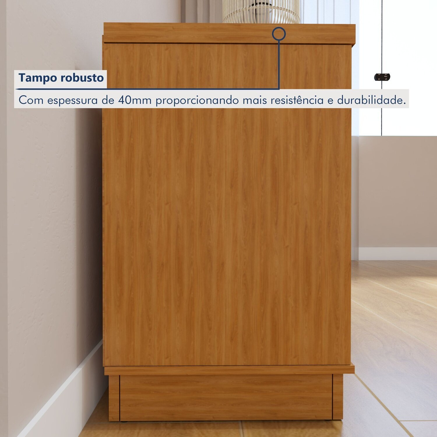 Rack com Painel para TV até 75 Polegadas Ripado 100% MDF sem Led 220cm Paris Arezzo - 7