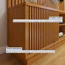 Ver imagem 7 de Rack com Painel Ripado para TV até 75 Polegadas 100% MDF com LED 220CMX303,5cm sem Paris Arezzo Marrom