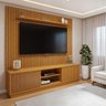 Rack com Painel para TV até 75 Polegadas Ripado 100% MDF sem Led 220cm Paris Arezzo - 1