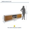 Conjunto Rack Arezzo 220cm com Painel Ripado para Tv de até 75 Polegadas Paris - 12