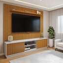 Ver imagem 1 de Conjunto Rack Arezzo 220cm com Painel Ripado para Tv de até 75 Polegadas Paris