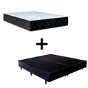 Ver imagem 1 de Cama Box Queen 158 Tecido Sintético Preto com Colchão Marrocos - Poliéster - Espuma D33 30cm