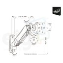 Ver imagem 6 de Suporte Articulado para Monitor / Tv 17 a 34 Pistão a Gás F410 Elg