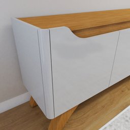 Rack com Painel para TV até 75 Polegadas Ripado sem Led 310x180cm  Pés Madeira Maciça  Grécia Paris - 13