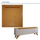 Ver imagem 2 de Rack com Painel Ripado para TV até 75 Polegadas com LED MDF 180cmx250cm Pés em Madeira Maciça Sem Grécia Paris