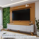 Ver mais imagens de Rack com Painel para TV até 75 Polegadas 310,5cmx228cm Ripado sem Led Pés Madeira Maciça Grécia Paris