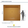 Rack com Painel para TV até 75 Polegadas Ripado sem Led 310x220cm Pés Madeira Maciça Grécia Paris - 12