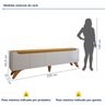 Rack com Painel para TV até 75 Polegadas Ripado com Led 310x220cm Pés Madeira Maciça Grécia Paris - 13
