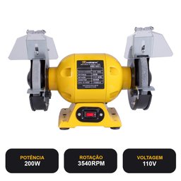 Moto Esmeril de Bancada 200w com Disco de Aço Hawk 2401 - 4