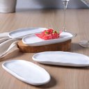 Ver imagem 4 de Conjunto com 4 Travessas Oval Rasa Mini Orgânico New White 16,5x8cm