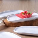 Ver imagem 5 de Conjunto com 4 Travessas Oval Rasa Mini Orgânico New White 16,5x8cm