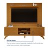 Rack com Painel para TV até 75 Polegadas com Ripado 100% MDF 218cm Pés Madeira Maciça Gaia Paris - 12