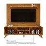 Rack com Painel para TV até 75 Polegadas com Ripado 100% MDF 218cm Pés Madeira Maciça Gaia Paris - 13