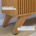 Ver mais imagens de Rack com Painel para TV até 75 Polegadas com Ripado 100% MDF 218cm Pés Madeira Maciça Gaia Paris