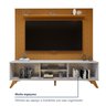 Rack com Painel para TV até 75 Polegadas com Ripado 100% MDF 218cm Pés Madeira Maciça Gaia Paris - 13