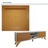 Rack com Painel para TV até 75 Polegadas com Ripado 100% MDF 218cm Pés Madeira Maciça Gaia Paris - 14