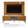 Rack com Painel para TV até 75 Polegadas com Ripado 100% MDF 218cm Pés Madeira Maciça Gaia Paris - 12