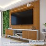 Rack com Painel para TV até 75 Polegadas com Ripado 100% MDF 218cm Pés Madeira Maciça Gaia Paris - 10