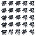 Ver imagem 1 de Kit De 20 Conjuntos De Mesa Dobrável 70x110 Com 4 Cadeiras Preto Cor: Preto