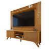 Rack com Painel para TV até 75 Polegadas com Ripado 100% MDF com LED 218cm Pés Madeira Gaia Paris - 2