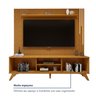 Rack com Painel para TV até 75 Polegadas com Ripado 100% MDF com LED 218cm Pés Madeira Gaia Paris - 13