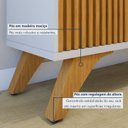 Ver mais imagens de Rack com Painel para TV até 75 Polegadas 303,5cmx218cm Ripado 100% MDF com LED Pés Madeira Maciça Gaia Paris