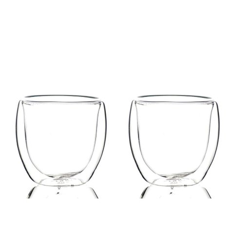 Conjunto 2 Copos de Café Parede Dupla 250ml Borossilicato