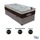 Ver imagem 3 de Cama Box Baú Solteiro Cinza e Colchão Sleep King Molas Ensacadas Ortobom