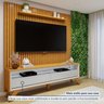 Rack com Painel para TV até 75 Polegadas Laqueado 100% MDF Ripado Pés Madeira Maciça Paris - 7