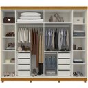 Ver imagem 4 de Guarda Roupa Casal Cumaru 6 Portas com 4 Portas Reflecta com LED e Pés Yescasa