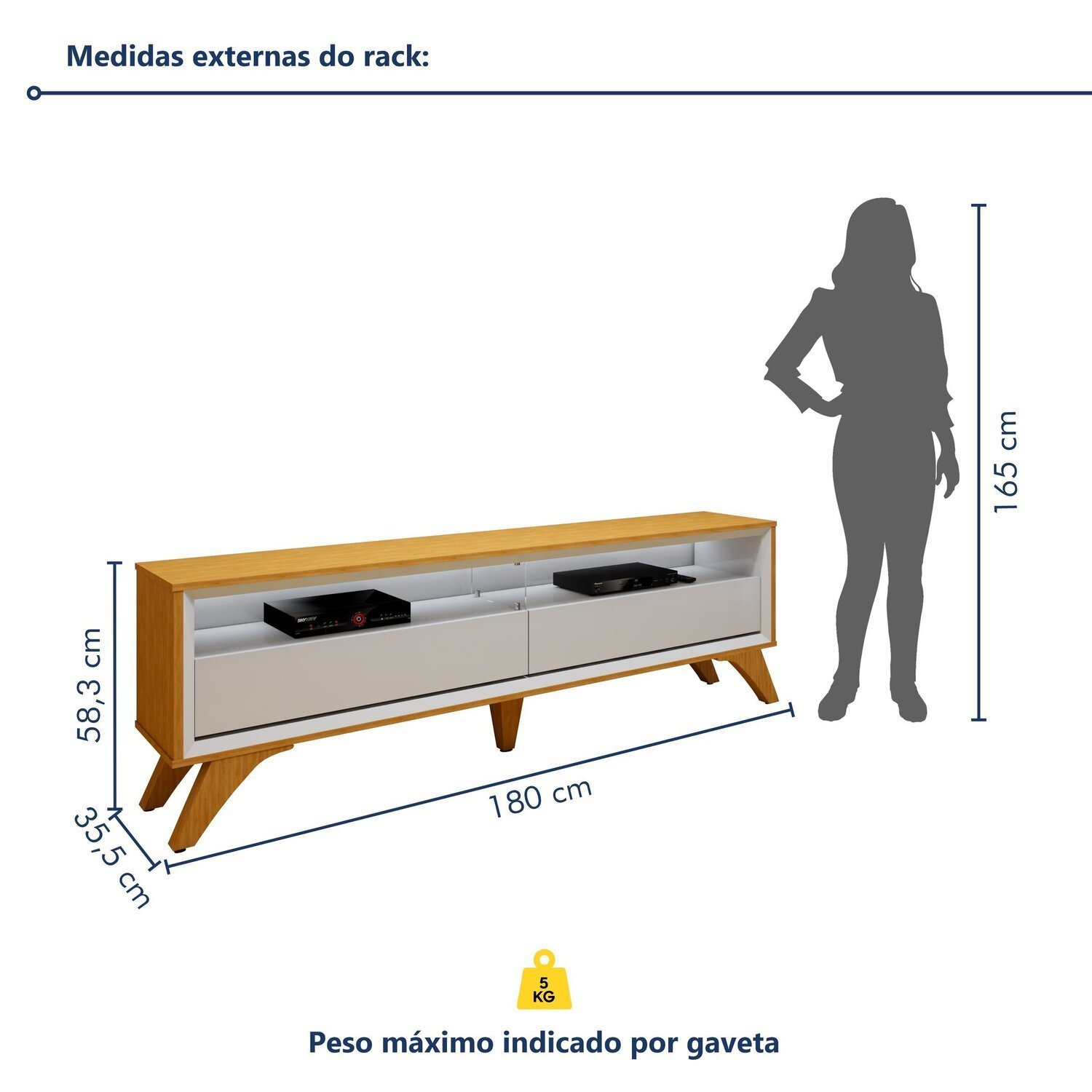 Conjunto Rack Áustria 180cm com Painel Ripado com Led para Tv de até 75 Polegadas Paris - 12