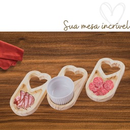 Petisqueira Madeira com Ramequim para Molho Patê Mesa Posta - 2
