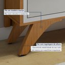 Ver imagem 6 de Rack com Painel Ripado para TV até 75 Polegadas 100% MDF 220cm Pés em Madeira Maciça Laqueado Paris