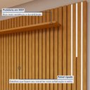 Ver imagem 4 de Rack com Painel para TV até 75 Polegadas Laqueado com Led Cascata Ripado Pés Madeira Maciça Paris