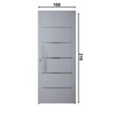 Ver imagem 5 de Porta Pivotante Solara Alumínio Puxador Barra Chata 210 X 100 Lado Direito