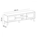 Ver imagem 4 de Rack para Tv até 75 Polegadas Charlotte 2 Portas Cinamomo/off White - Artely Móveis