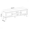 Rack para Tv até 75 Polegadas Charlotte 2 Portas Cinamomo/off White - Artely Móveis - 4