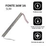 Fonte Slim Drive Perfil Fita Led 36w 12v 3a Luminaria Lustre Luminaria Ip20 Bivolt - 5