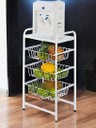 Ver imagem 1 de Fruteira Aço Bancada 3 Andar Compartimento Fruta Minimalista