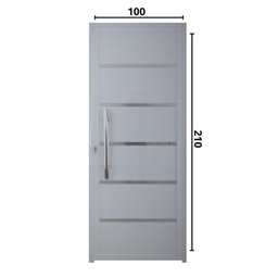 Porta Pivotante Solara Alumínio Puxador Tubolar 210 X 100 Lado Esquerdo - 4