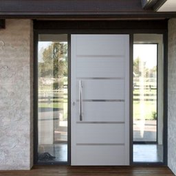 Porta Pivotante Solara Alumínio Puxador Tubolar 210 X 100 Lado Esquerdo - 1