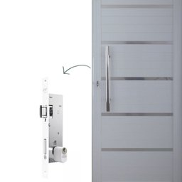 Porta Pivotante Solara Alumínio Puxador Tubolar 210 X 100 Lado Esquerdo - 5