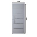 Ver imagem 5 de Porta Pivotante Solara Alumínio Puxador Barra Chata 210 X 110  Abertura Esquerda