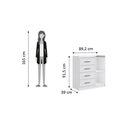 Ver imagem 3 de Cômoda de Quarto Ph 1723 C/ 4 Gavetas Off White - Herval