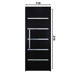 Porta Pivotante Solara Alumínio Puxador Barra Chata 210 X 110 Lado Esquerdo - 5